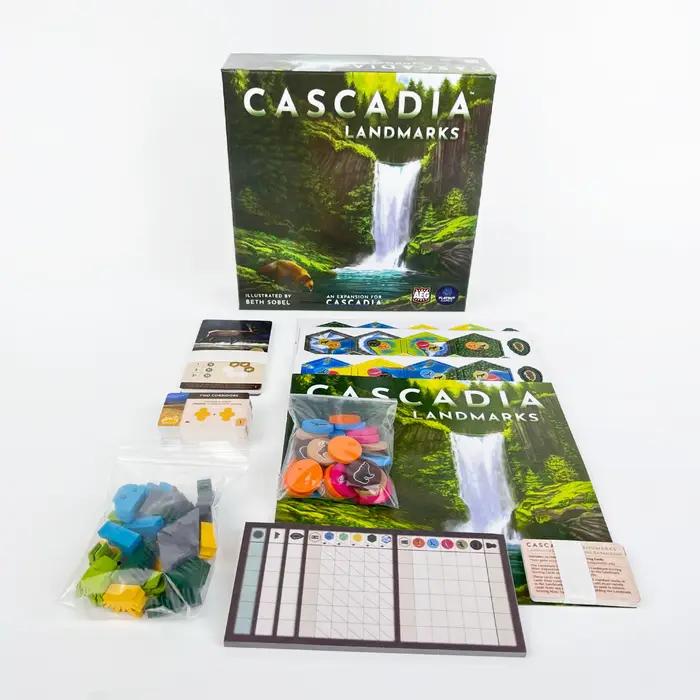 Jeu de société – Cascadia : Landmarks Big Box Deluxe Edition | Extension de jeu de stratégie | Nouveau jeu requis : Jeu