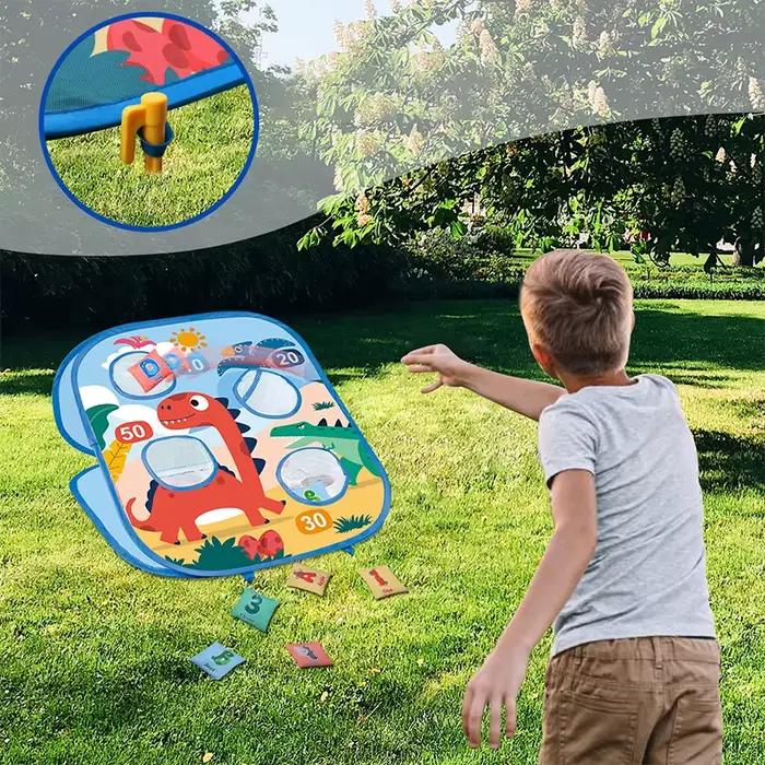 Jeu de lancer de sacs de farineux en forme d'animaux, pour l'extérieur et l'intérieur, jeu de sport interactif pour la famille, fournitures de fête, cadeau pour enfant garçon