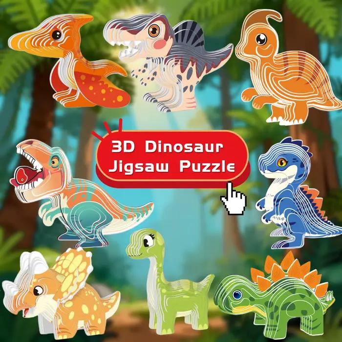 Puzzle en papier dinosaure 3D