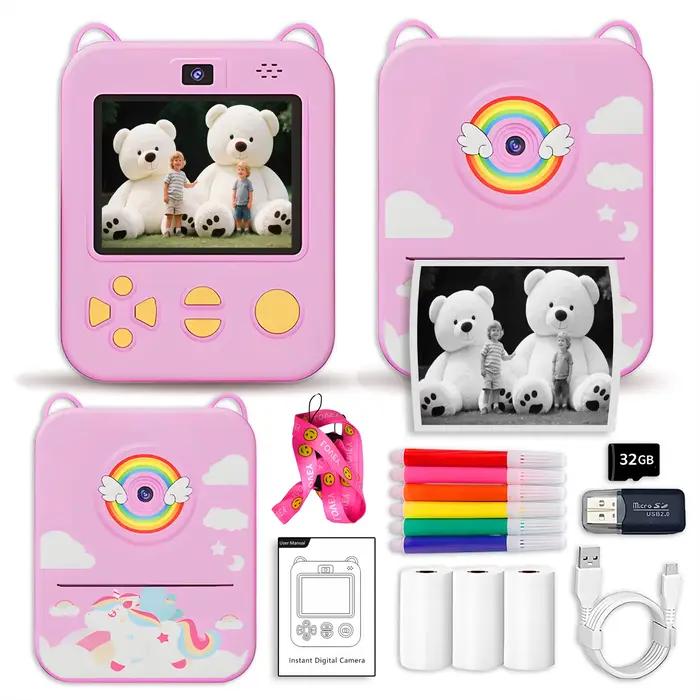 Appareil photo numérique pour enfants avec impression instantanée. L'appareil