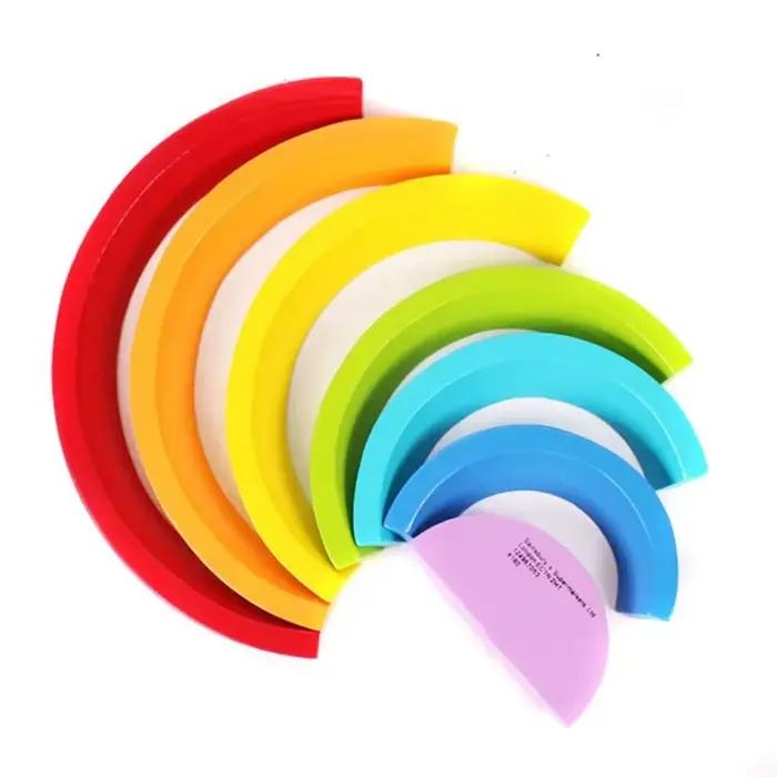 Blocs de construction arc-en-ciel pour enfants