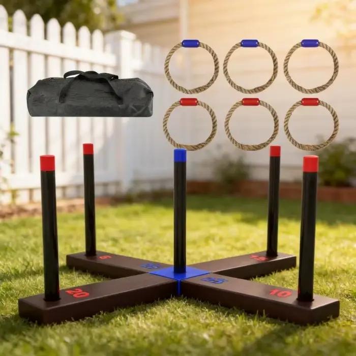 Ensemble d'activités lancer rond passionnant avec 15 variantes jeu pour le divertissement groupe en plein air