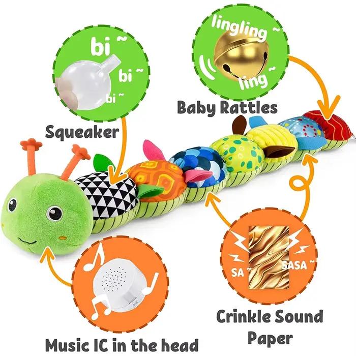 Jouets pour bébé chenille musicale jouet en peluche