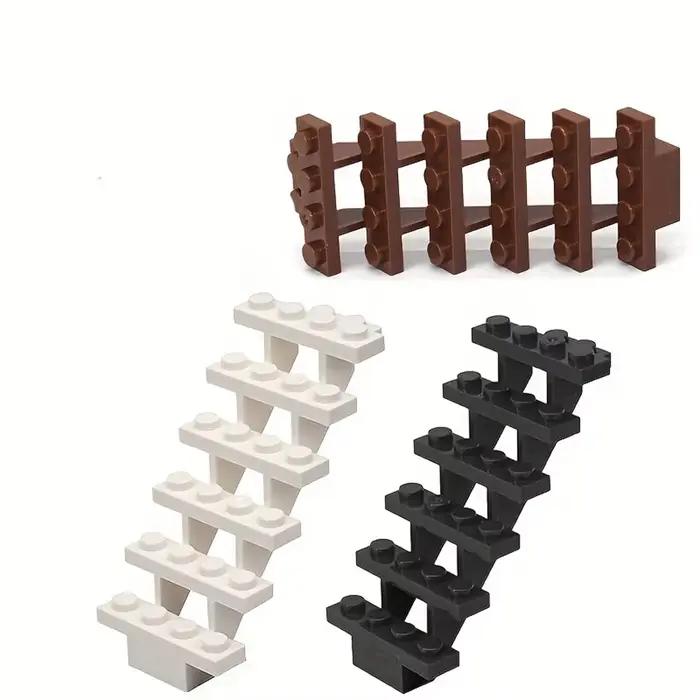 4 pièces escalier MOC briques 7x4x6 maison escaliers droite ouverte 30134 marches échelle modulaire ma ville bloc