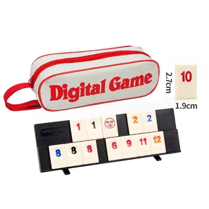 Jeu de société classique Rummy Tile rapide 2-4 joueurs portable pour fêtes et réunions familiales