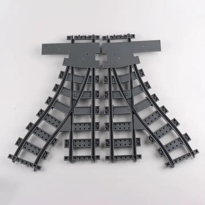 Blocs de construction Trains de ville pistes rails transversales droites et incurvées souples