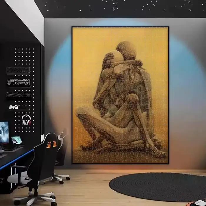 1 boîte de 500/1000 pièces de puzzle artistique Zdzislaw Beksinski à faire soi-même pour adultes débutants - Haute