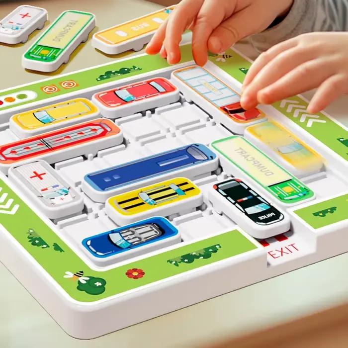 Jouets de puzzle pour enfants : Labyrinthe de voitures Huarong Road