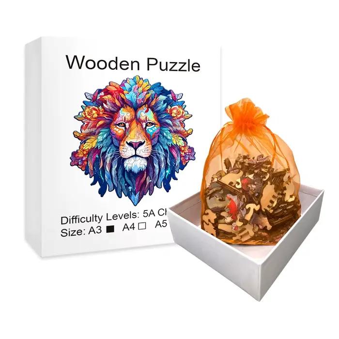 Puzzles en bois-puzzle en bois adulte forme Unique avancé hibou sagesse puzzle