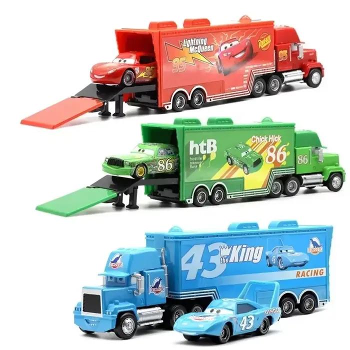 Ensemble de voitures et de camions Disney Pixar, Lightning Mcqueen, oncle Mike, modèle de voiture de course, cadeau de nouvel an et de noël pour garçons, nouvelle collection 2025