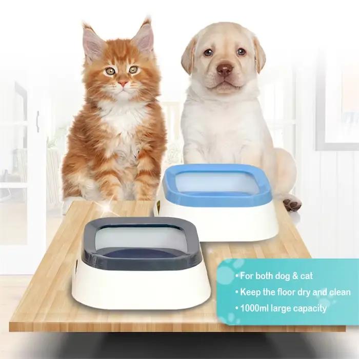 Bol d'eau anti-éclaboussures pour chiens, 1l, grande capacité, abreuvoir pour chiens, chiot, chat, accessoires pour animaux de compagnie