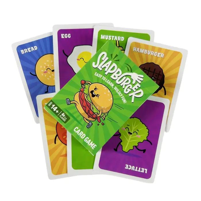 Jeu de cartes Slapburger, fête des familles, jeu de société pour 2 à 6 joueurs