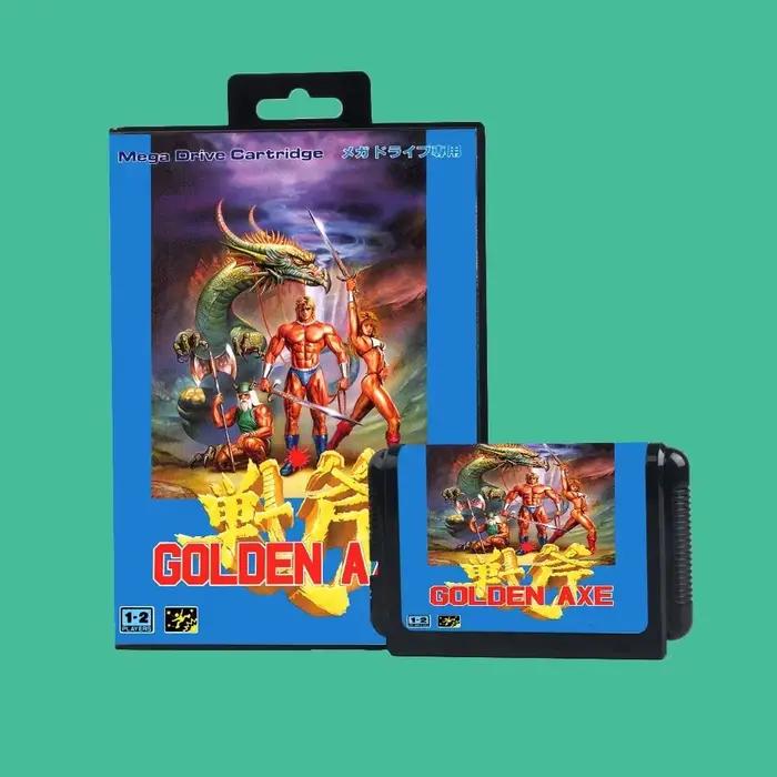 Cartouche de jeu Link 11 Golden Axe 1 2 3 version japonaise pour SEGA Mega Drive Genesis 16 bits, boîte et manuel inclus, 18 jeux au choix