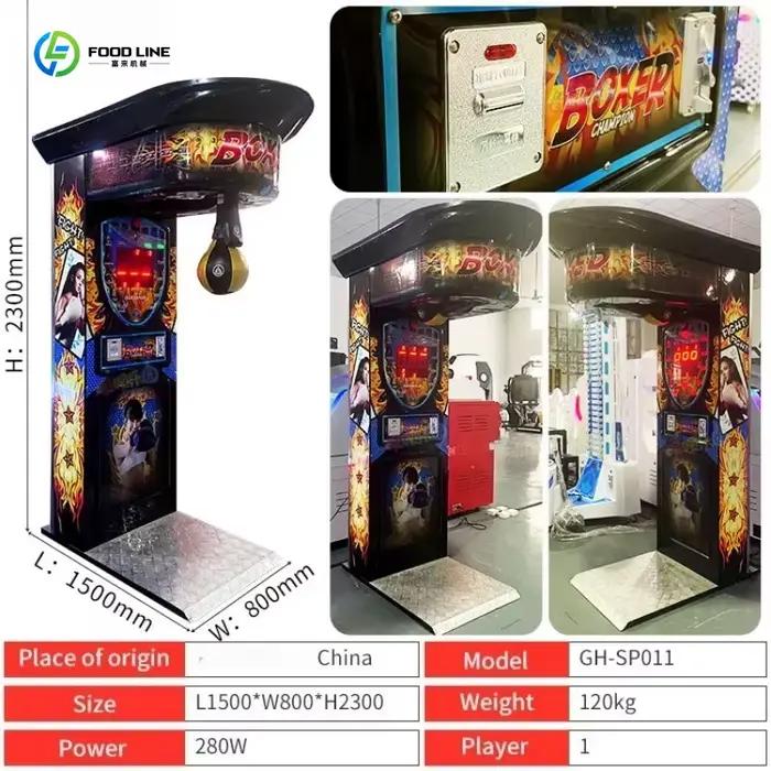 Console de jeu de boxe à monnayeur personnalisée pour centre commercial, machine d'arcade de boxe pour divertissement sportif en intérieur