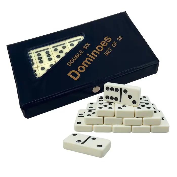 14 pièces Double Six dominos ensemble divertissement loisirs voyage amusant jeu de Table Domino jouet enfants Puzzle jouet cadeau