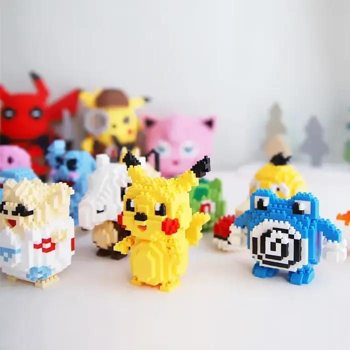 Micro blocs de construction Pokemon Marowak Jigglypuff Gengar Mudkip Piplup Raichu Gyarados Pikachu