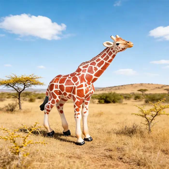 Oenux Zoo afrique Animal sauvage girafe Simulation modèle figurines d'action PVC éducatif mignon jouet pour les enfants
