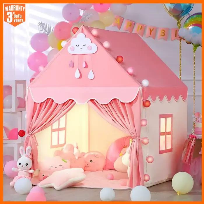 Tente pour enfants jeux d'intérieur et d'extérieur jardin Tipi château de princesse pliant Cubby jouets tentes Enfant