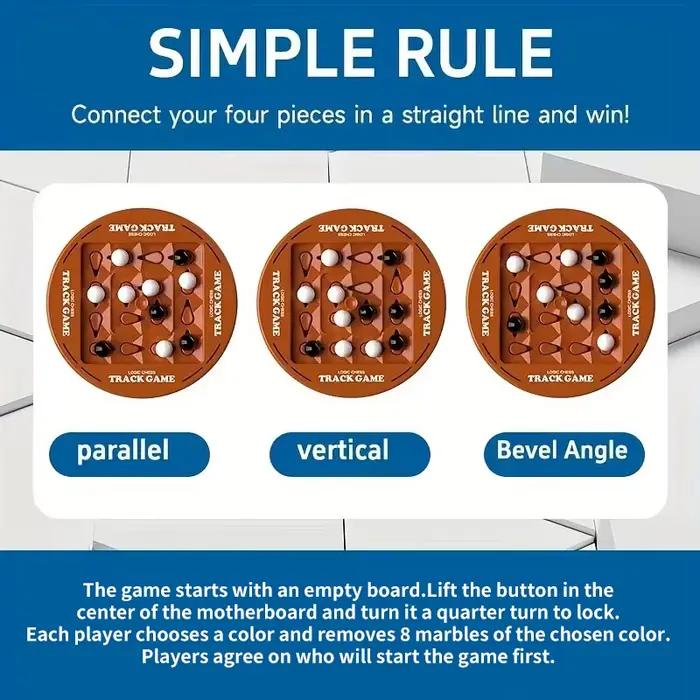 Jeu d'échecs rotatif à quatre rangées, plastique marron chocolat créatif, accessoire de jeu de société interactif et amusant pour la famille