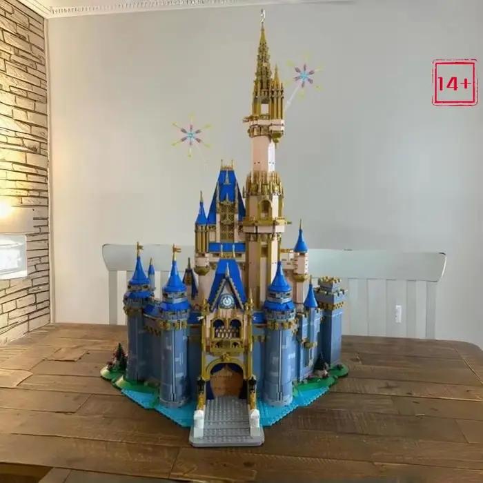 4837 pièces Blocs de construction Disney Castle and Grounds, haute difficulté, briques d'assemblage pour adultes, modèle de construction de films, jouet pour adultes, cadeau