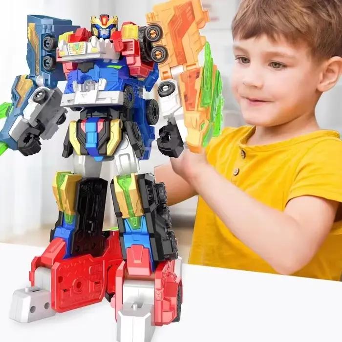 6 en 1 V Rangers VOLT LEGEND KING V Transformation Robot Bot modèle Mini Force déformation combinateur figurine jouets