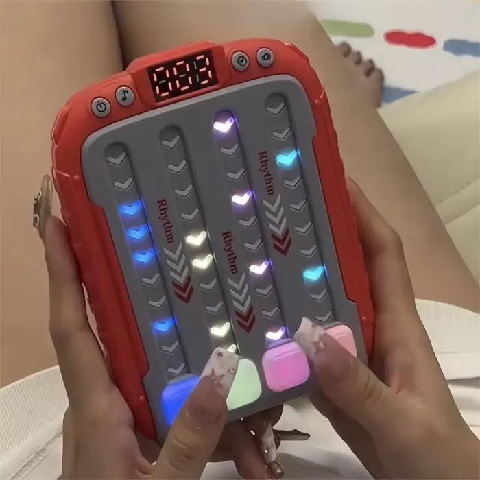 Jeu électronique Montessori à pousser rapidement, jouet de puzzle rythmique lumineux, jeu de table éducatif sensoriel portable pour enfants