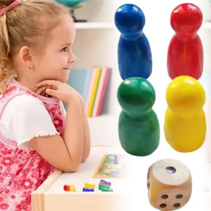 Pièces de jeu de société en bois