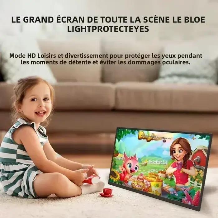 Moniteur portable HGFRTEE 18,5 pouces 120 Hz – Écran de jeu format voyage avec connexion USB-C pour ordinateurs portables, PC et consoles de jeu