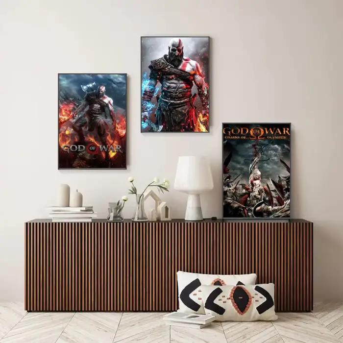 Affiche de jeu classique G-God Of War, impressions d'art mural minimalistes modernes pour chambre à coucher, salon, décoration esthétique contemporaine, cadeau