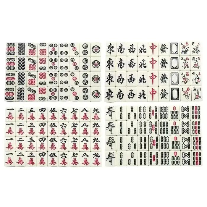 Mini ensemble de Mahjong Portable avec étui de transport