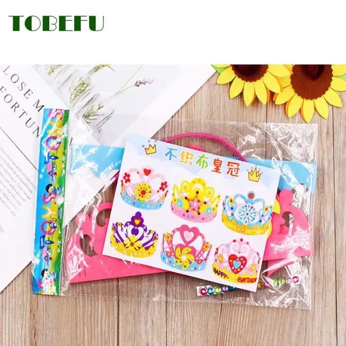 Bricolage artisanat jouet couronne papier créatif paillettes fleurs étoiles modèles jouets pour enfants