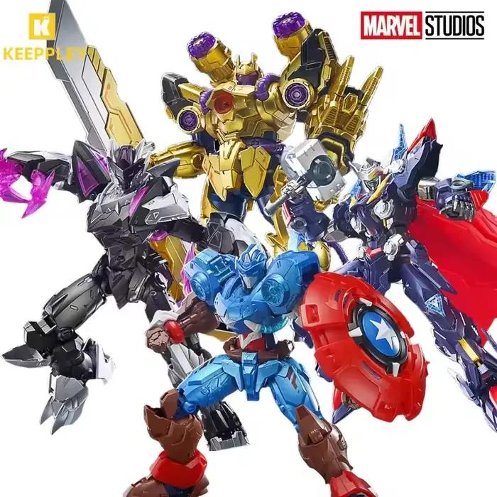 Nouveau Keeppley Marvel bande dessinée bloc de construction Mecha Captain America que Os panthère noire jouet mobile ornements assemblage modèle cadeau