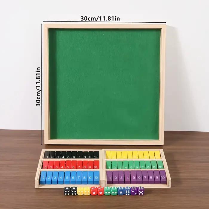 Jeu de dés en bois pour 2 à 6 joueurs avec plateau portable