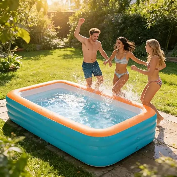Piscine gonflable en PVC à trois couches de 2