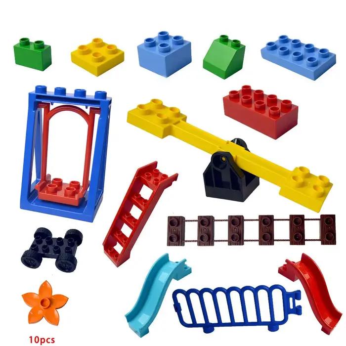 Duploe grand bloc de construction briques bricolage pièce classique grande taille Dot brique jouet accessoires compatible toutes les pièces brank Duploe D62663