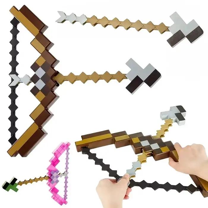 Arc flèche jouet jeu pompier enfants Cosplay fête Pixel tir à l'arc drôle arme en plastique