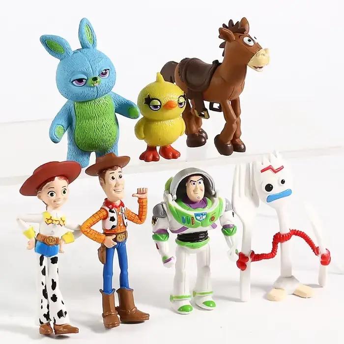 Disney – figurines en PVC Toy Story 4 Woody Jessie Buzz Lightyear Bullseye Forky Ducky Bunny