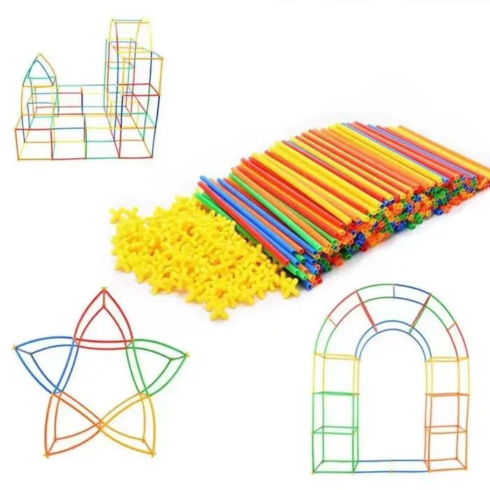 Kit de construction de pailles connectées pour garçons et filles