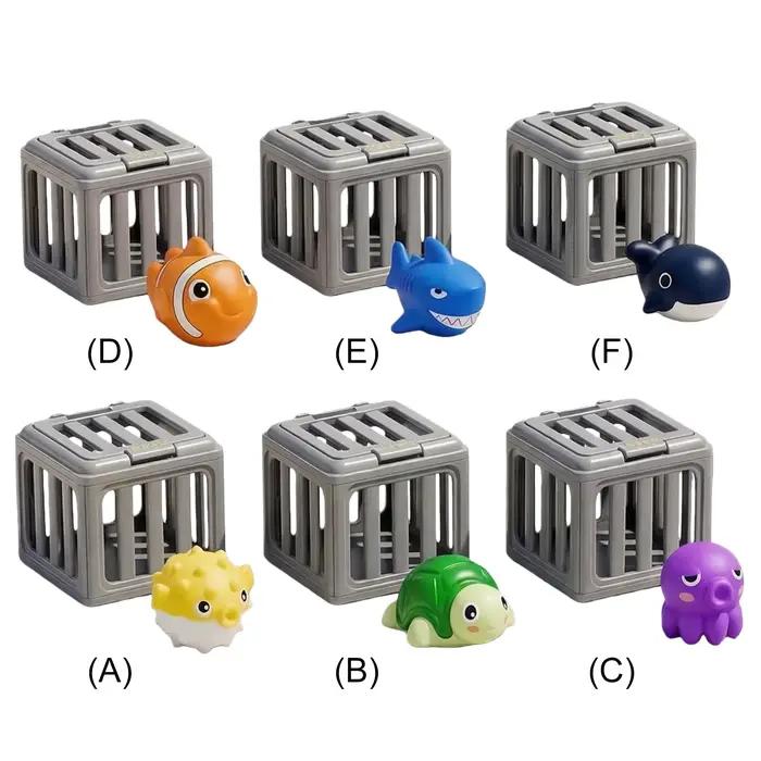 Ensemble de jouets de bain pour tout-petits avec boîte à poissons