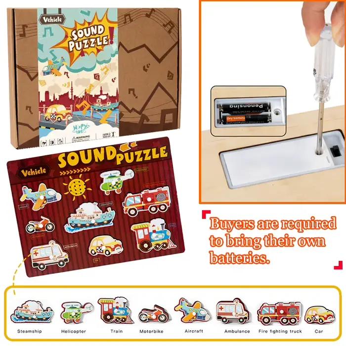 Puzzles sonores d'animaux pour enfants