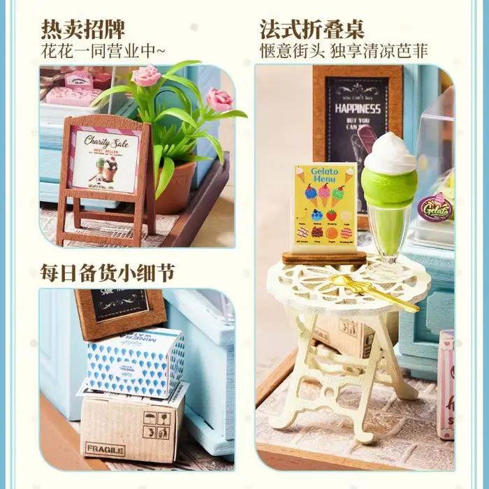 En stock – Nouveau modèle Rolaife 2026 – Miniature de maison de campagne DIY faite à la main – Cadeau de vacances