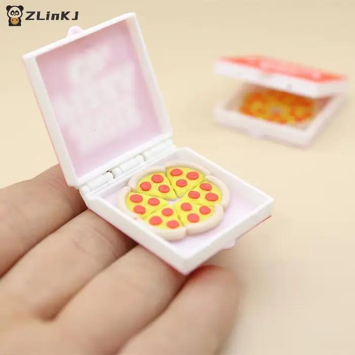 ▶ Mini-pizzas de simulation 1/12 pour maison de poupée avec boîte à pizza
