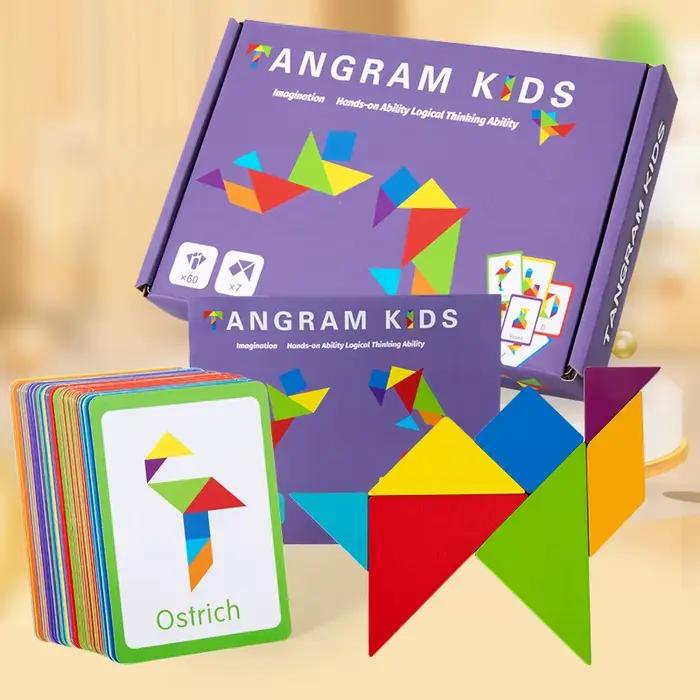 Puzzle Tangram en bois 3D