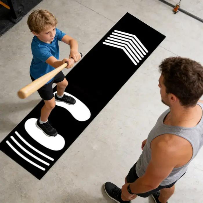 Tapis d'entraînement de baseball antidérapant, tapis d'entraînement de frappe pour débutants, tapis de lancer de baseball