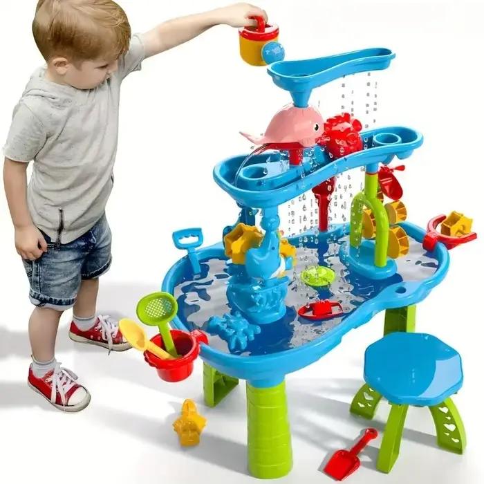 Table de jeu aquatique multifonctionnelle pour enfants : cascade