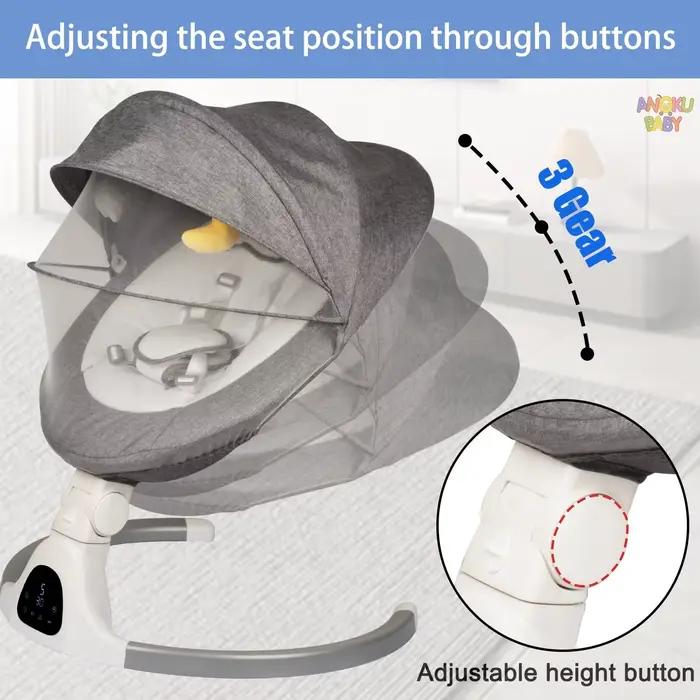 Balançoire électrique pour bébé avec jouets