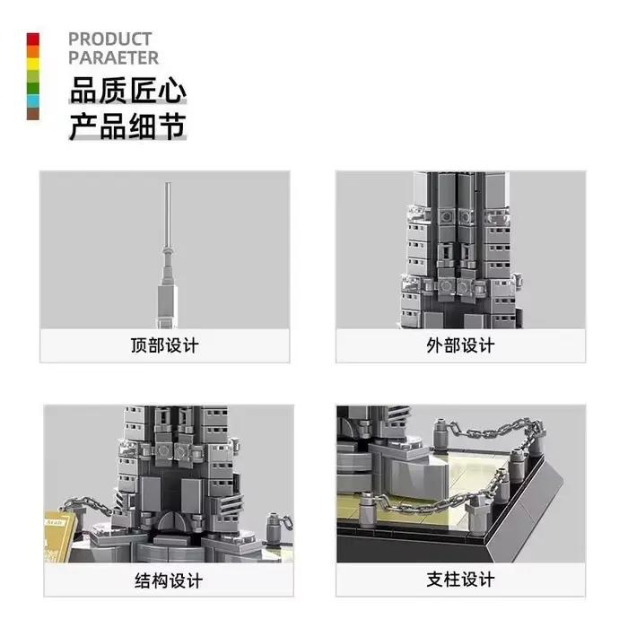 Ensemble de construction de puzzle Burj Khalifa édition collector scène de rue urbaine coffret cadeau pour enfants et adultes occasion spéciale architecture miniature