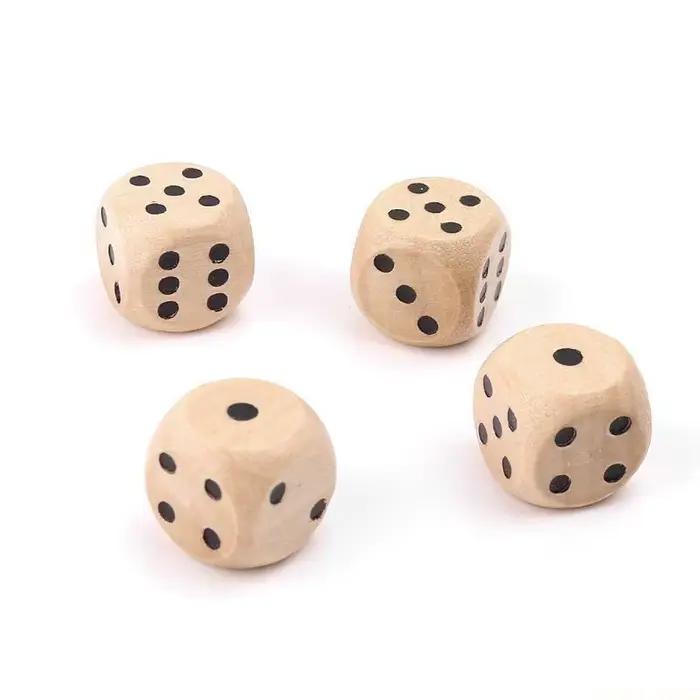 U2JB – dés numériques à 6 faces en bois