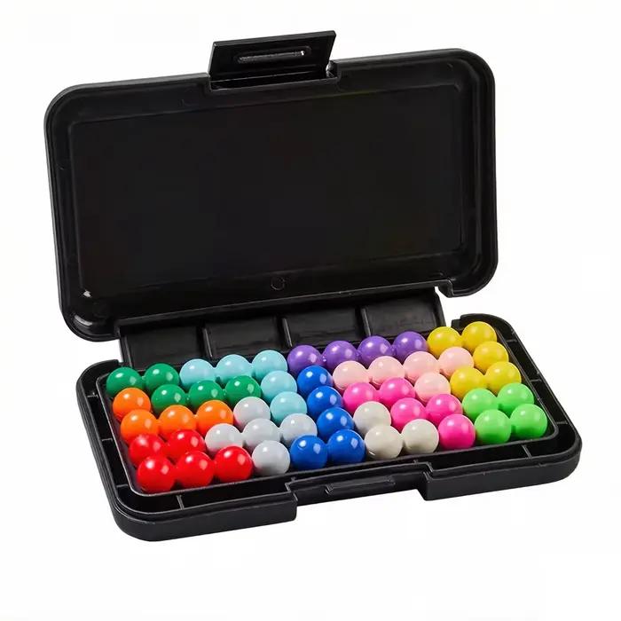 Jeu de société 3D Magic Beads, jouet éducatif intellectuel, jeu de réflexion logique DIY pour enfants, jeu de bureau pour l'entraînement à la pensée