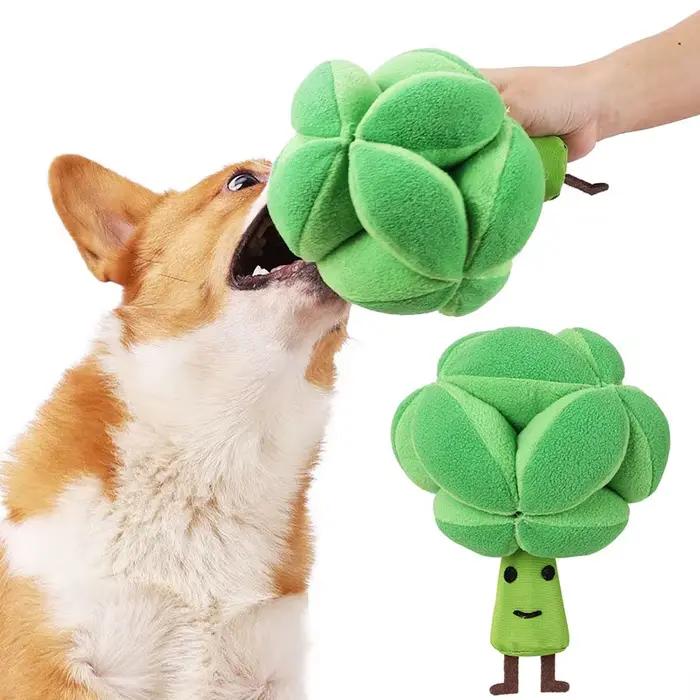 Jouets de puzzle de brocoli à renifler pour chien, augmentation du QI, mangeoire intime lente, jeux d'entraînement pour animaux de compagnie, alimentation, alimentation, jouet intelligent